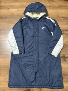 Nike ネイビー ベンチコート フード付き　130サイズ