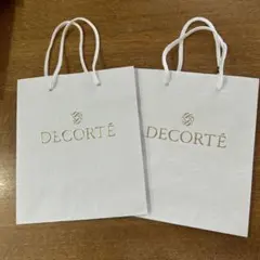 美品　DECORTÉ ショップ袋 2枚セット ホワイト　匿名配送