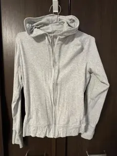 UNIQLO　UVカットグレー フード付きパーカー Lサイズ