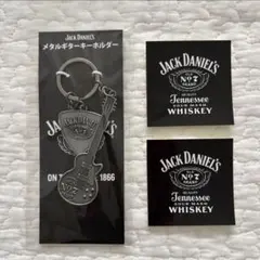 JACK DANIEL'S メタルギターキーホルダー　ステッカー20枚のサムネイル