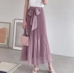 【新品未使用】消しプリーツスカート(ピンクL) 【GRL(グレイル)】