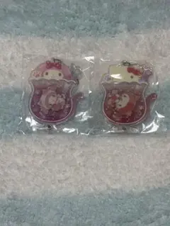 サンリオ アクリルカスタムチャーム ネコソーダ マイメロ キティ2点セット