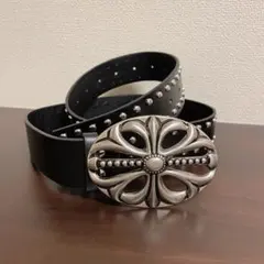 ベルト 黒 スタッズベルト y2k パンク グランジ アメカジ 十字架 バックル