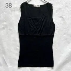 vanilla Confusion シルク　カシミヤ混ノースリーブニット　38