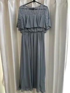 Mサイズ パーティードレス ロング ブルー