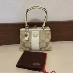 コーチ COACH トートバッグ ライトカーキ×ホワイト