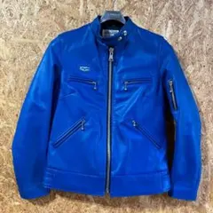 KUSHITANI 46works アーカナレザージャケット スティールブルー - メルカリ