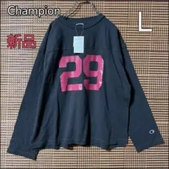 新品【Champion】丸首ロンT 29グラフィックプリント レディースL