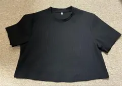 coca ワッフル素材 クルーネックTシャツ ブラック Mサイズのサムネイル