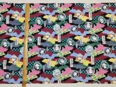 鬼滅の刃 キャラクター 綿プリント生地 110cm幅
