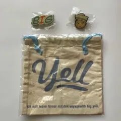 ゆず BIG YELL ツアーグッズ 巾着袋 ピンバッジ セットのサムネイル
