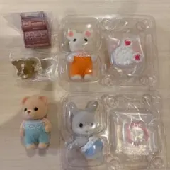 シルバニアファミリー 人形セット　赤ちゃん　ネズミ　ウサギ　クマ