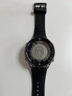 SEIKO プロスペックス　ランドトレーサー　ソーラー デジタル腕時計　黒