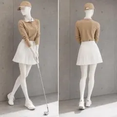 S】サイズ A.P.C GOLF/ プリーツスカート白 インショーツ スカート