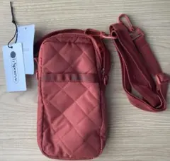 レスポートサック　スマホショルダー　未使用 キルティング　テラコッタ　タグ付き