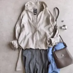 美品 セオリーリュクス ICY LAWN リボンベルト付きシアーロング丈