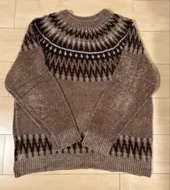 ノルディック柄 ニット