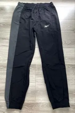 Reebok リーボック ナイロン トラックパンツ ジョガーパンツ ブラック L