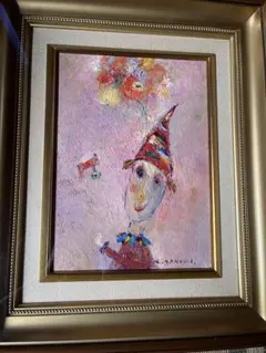 小澤勇寿郎　ピエロの子　美品の油絵 Yahoo!オークション -「ピエロ」(油彩) (絵画)の落札相場・落札価格