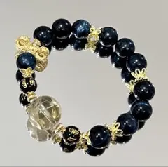 《幸運の石》龍玉（シトリン）とバヂュラ、ブルータイガーアイのブレスレット