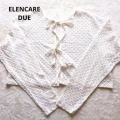 ELENCARE DUE 長袖 レースカーディガンホワイト ショート丈のサムネイル
