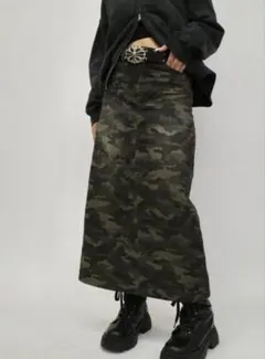 迷彩柄 ロングスカート カモフラージュのサムネイル