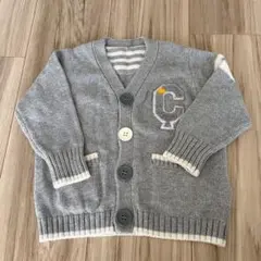 Comme ca ism ベビーカーディガン グレー