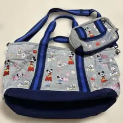 ROOTOTE ミッキー刺繍ショルダーバッグ