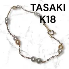 【極美品/タサキ/田崎真珠/K18】　パールブレスレット　テリ強　真珠のサムネイル