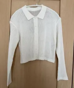 GU メッシュポロカーディガン (長袖)Q NATURAL WOMEN Sのサムネイル