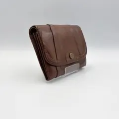 【Dakota（ダコタ）】二つ折り財布 クラプトン レザー ブラウン フラップ