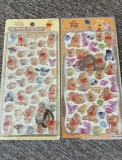 【まとめ割有】くまのプーさん ボンボンドロップシール プチドロ 2種