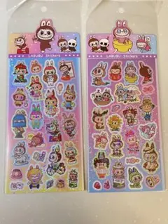 LABUBU キャラクター ステッカー 2シートセット