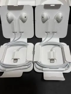 Apple 有線イヤホン Lightningコネクタ　2個セット