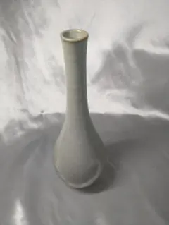 十二代田原陶兵衛 萩焼 深川窯 白磁 鶴首 花入 花器 美品