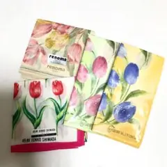 新品☆ レディースハンカチ4枚　レノマ　ジュンコシマダ　ジャンニバレンチノ