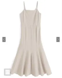 【即購入OK】【一度着用】フロントスリットマーメイドキャミワンピース アイボリー