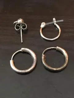 シルバーフープピアス4点セット