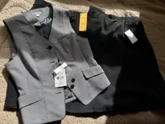 チェック柄ベスト&スカート2着セット