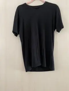 UNIQLO 黒 Vネック Tシャツ 半袖 Lサイズ ユニクロ　④