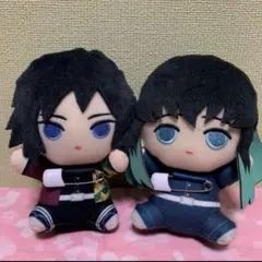 【在庫ラスト】鬼滅の刃 くっつきぬいぐるみバッジ 義勇&無一郎 2体セット