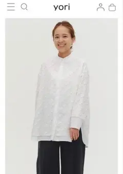 新品・タグ付きyori shirocon フローラバックリボンブラウス 新品・タグ付きyori shirocon フローラバックリボンブラウス