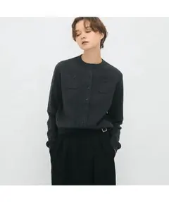 キャバン　コットンカシミヤ クルーネックカーディガン