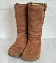 Clarks ムートンブーツ スエード ロングブーツ　22cm ブラウン