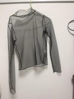 miette シースルーブラックトップス M