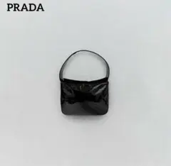 90s prada archive patent one shoulderbag