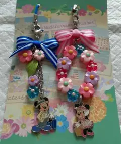 【値下げ】東京ディズニーシー2014ミッキー&ミニーストラップスプリングボヤッジ