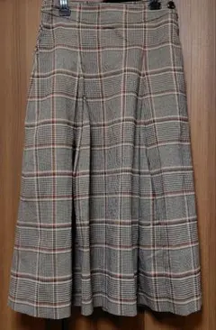 nano universe チェック柄フレアスカート 表記38