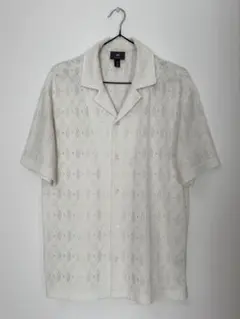 H&M ホワイト レース編み 半袖シャツ 夏にぴったり！風通しがいい‼︎