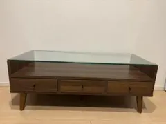 訳あり》unico ウニコ テーブル 木製 ガラス天板 - メルカリ